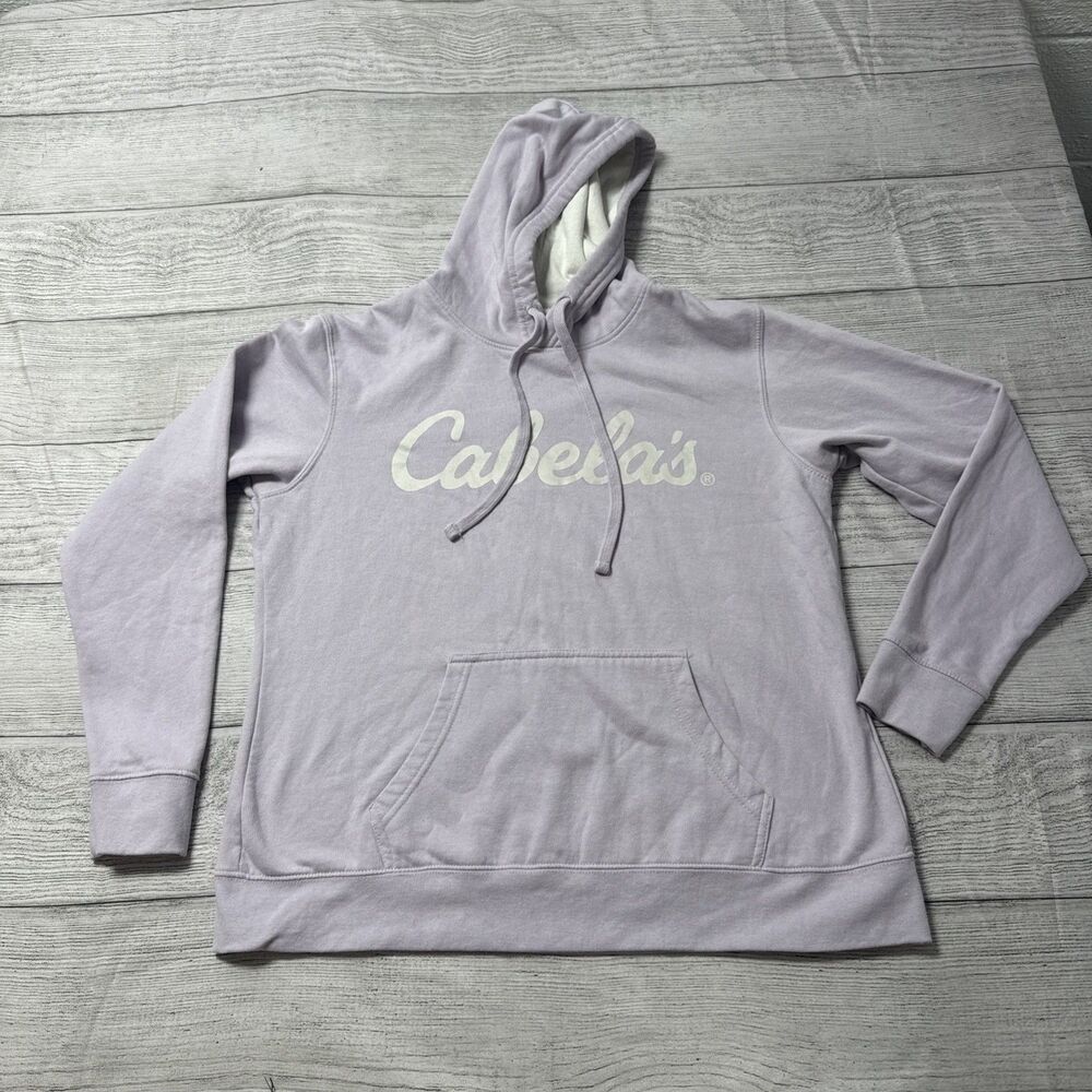 Cabela's Sweatshirt Womens XL Gray Pullover Hooded Workwear
